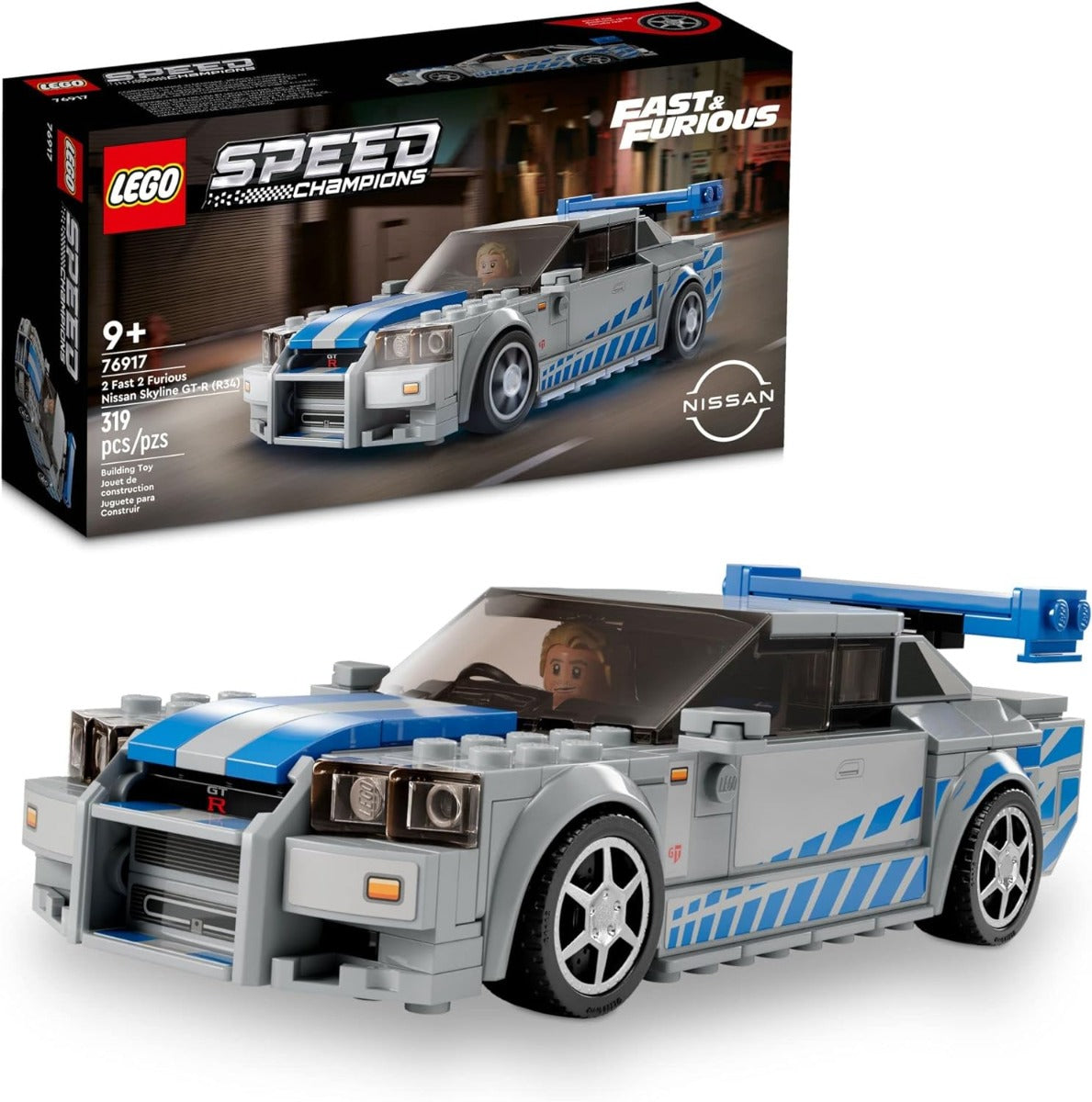Buy Lego Speed Champions 2 Fast 2 Furious Nissan Skyline GT-R (R34) with 319pcs | Yallatoys.com