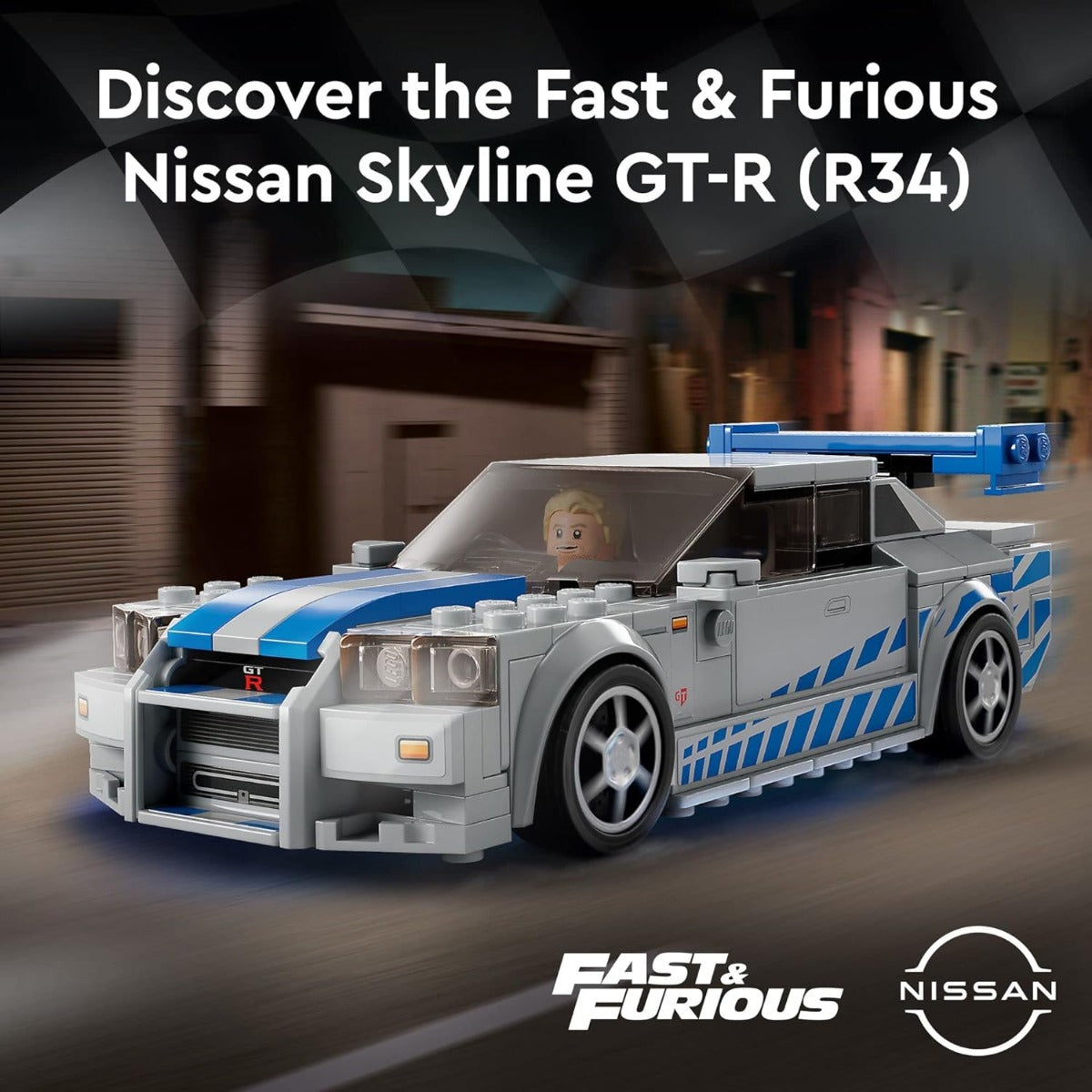 Buy Lego Speed Champions 2 Fast 2 Furious Nissan Skyline GT-R (R34) with 319pcs | Yallatoys.com