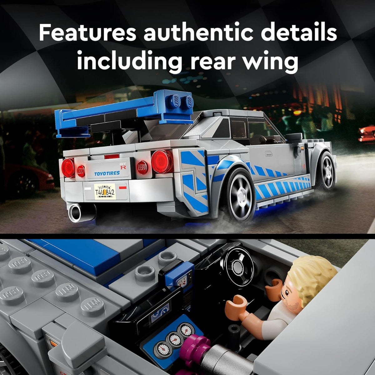 Buy Lego Speed Champions 2 Fast 2 Furious Nissan Skyline GT-R (R34) with 319pcs | Yallatoys.com