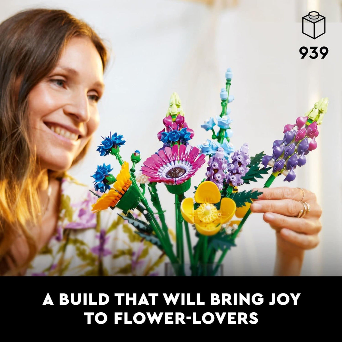 Buy Lego Icons Wildflower Bouquet Artificial Flowers 10313 with 939pcs | Yallatoys.com