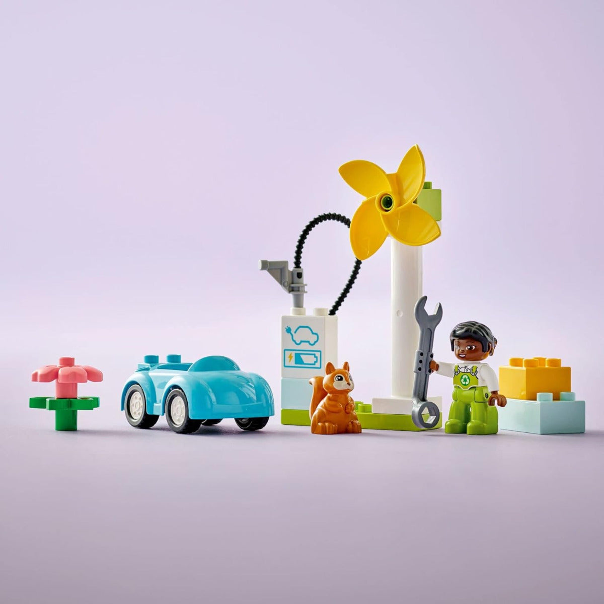 Buy Lego Duplo Town Wind Turbine and Electric Car 10985 with 16pcs | Yallatoys.com