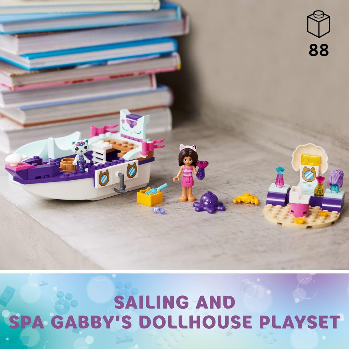Buy Lego Gabbys Dollhouse Gabby & Mercats Ship Spa 10786 Building Toy with 87pcs | Yallatoys.com