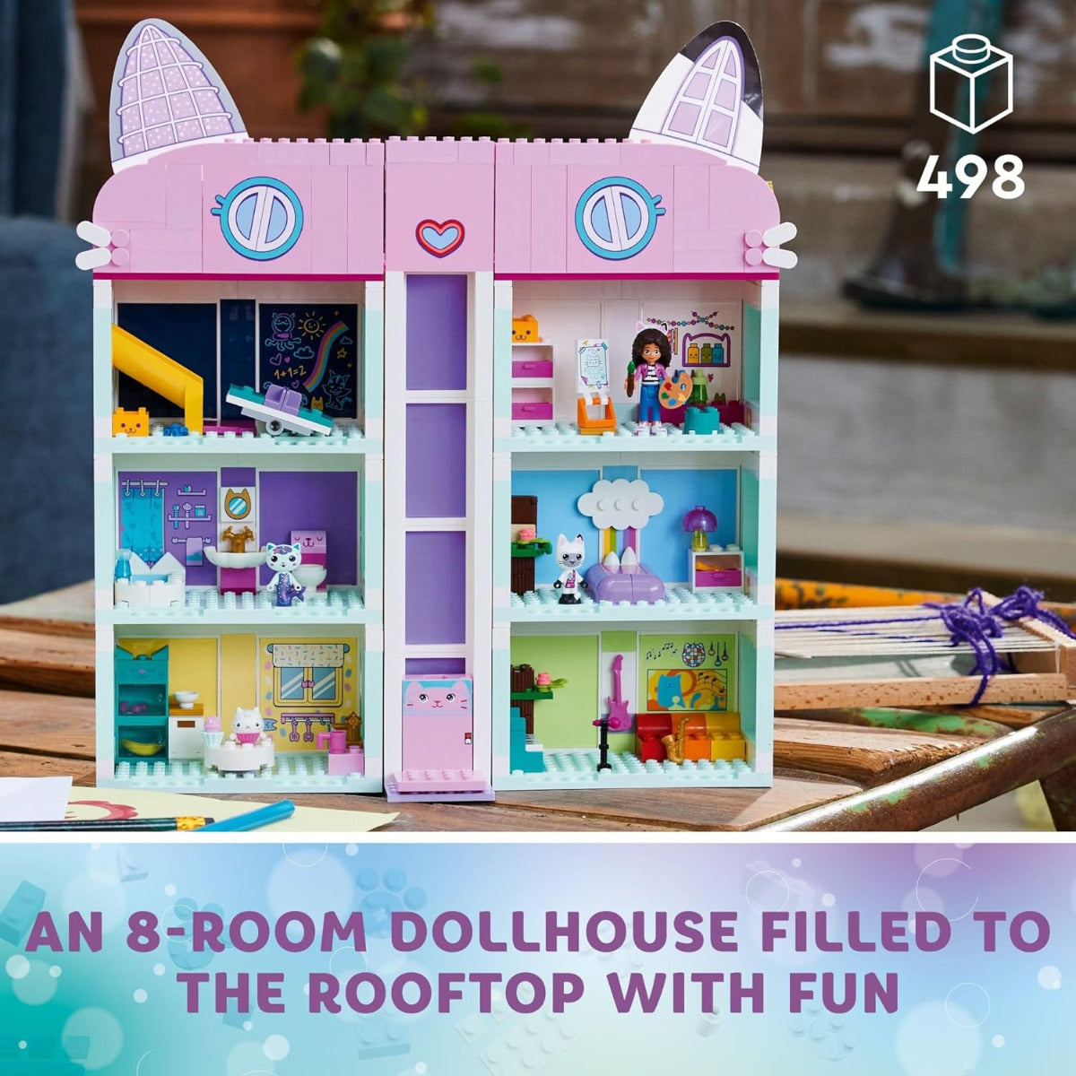 Buy Lego Gabbys Dollhouse 10788 Building 8 Room Playhouse with 498pcs | Yallatoys.com