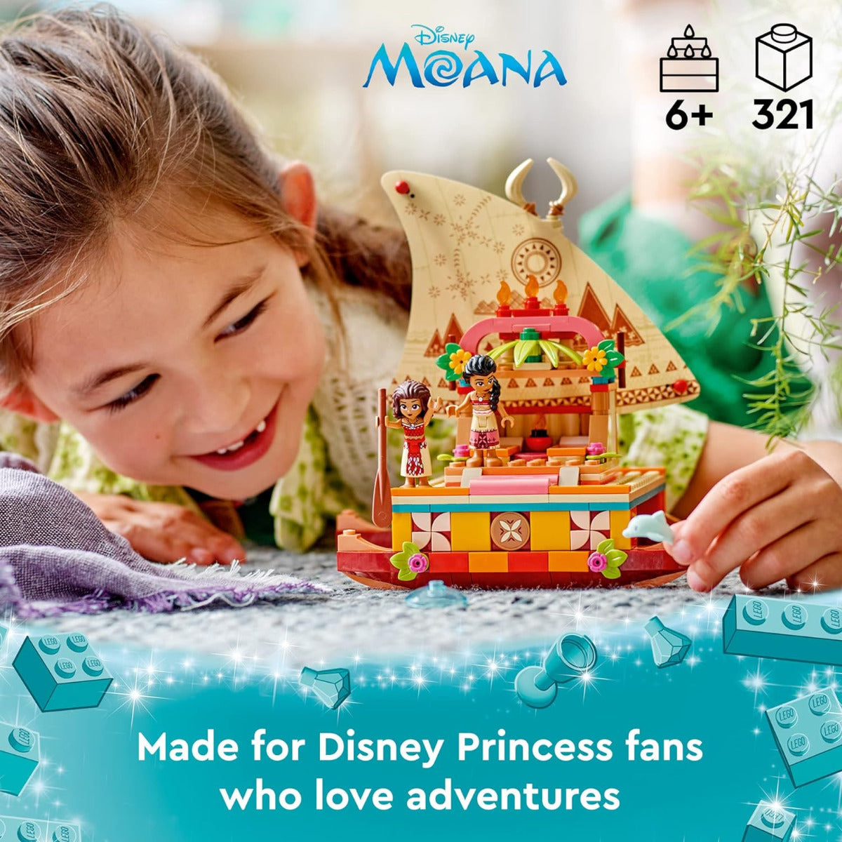 Buy Lego Disney Princess Moana's Wayfinding 43210 with 321pcs | Yallatoys.com