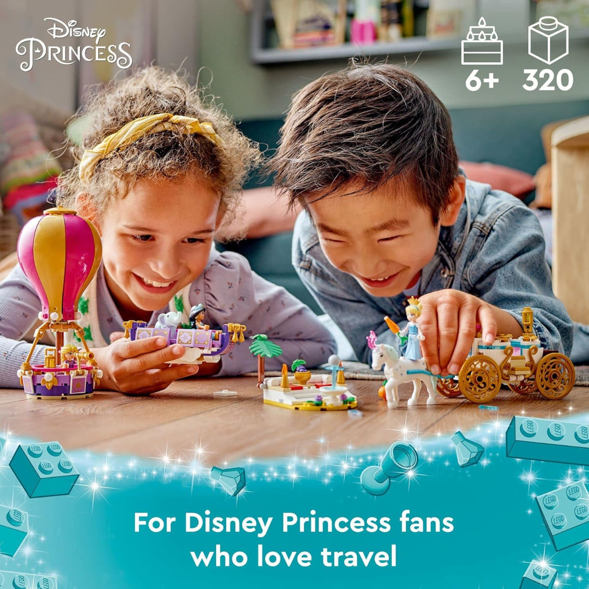 Buy Lego Disney Princess Enchanted Journey 43216 Playset includes Cinderella Jasmine and Rapunzel Mini-Dolls with 320pcs | Yallatoys.com