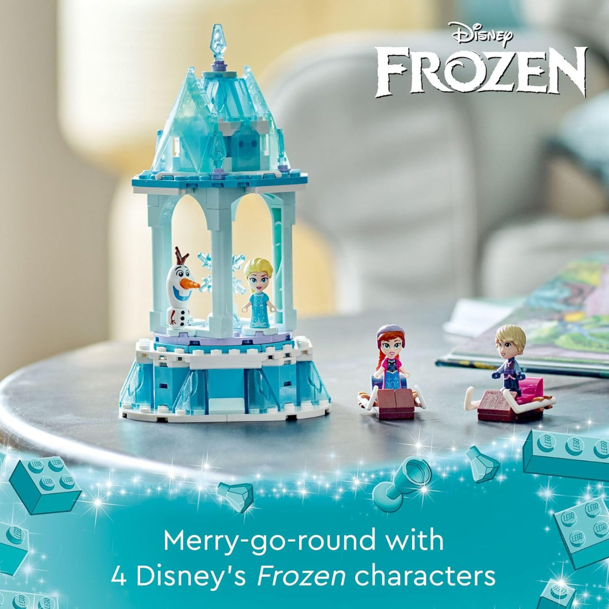 Buy Lego Disney Frozen Anna and Elsa Magical Carousel 43218 Ice Palace Building Toy with 175pcs | Yallatoys.com