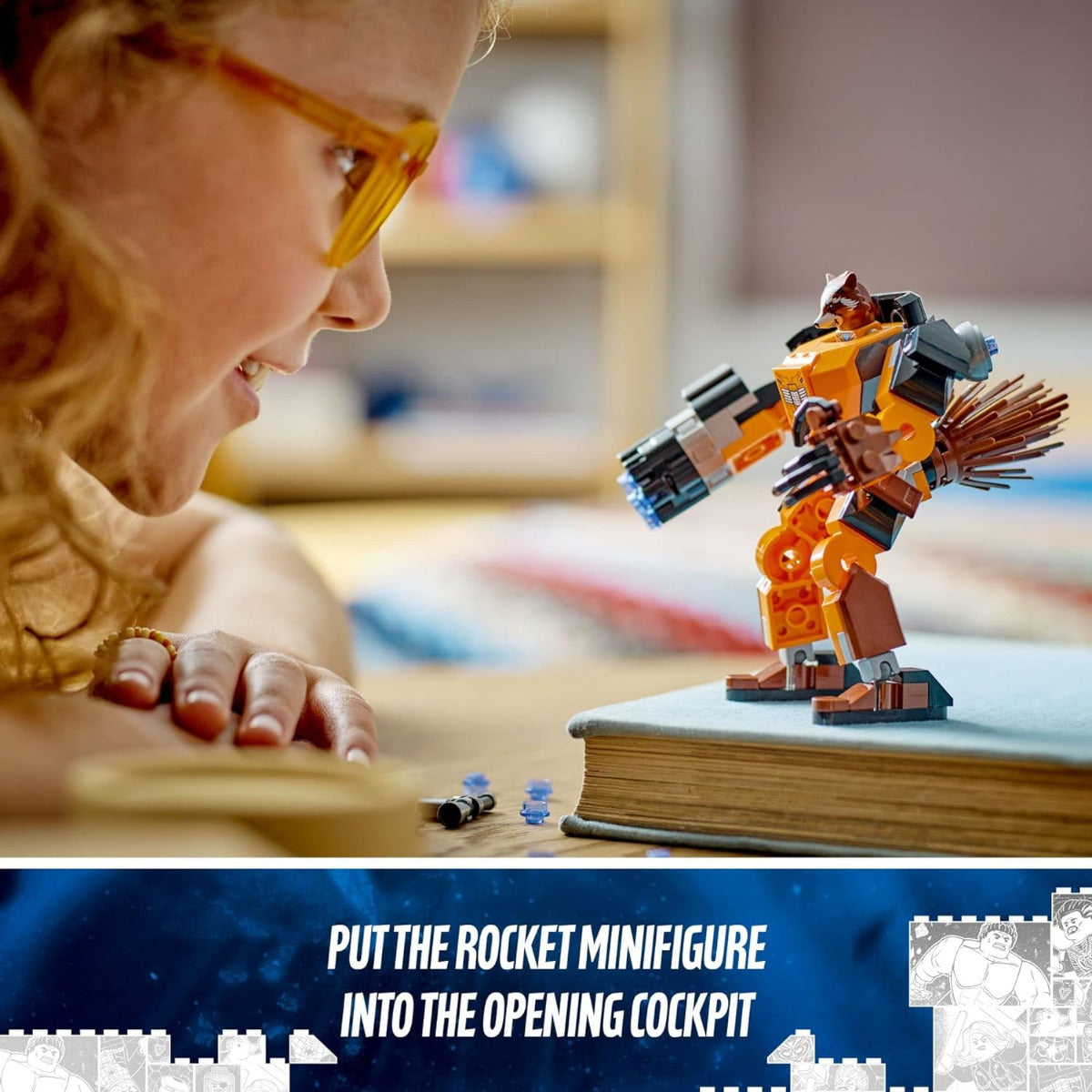 Buy Lego Marvel Rocket Mech Armor Set 76243 with 98pcs | Yallatoys.com
