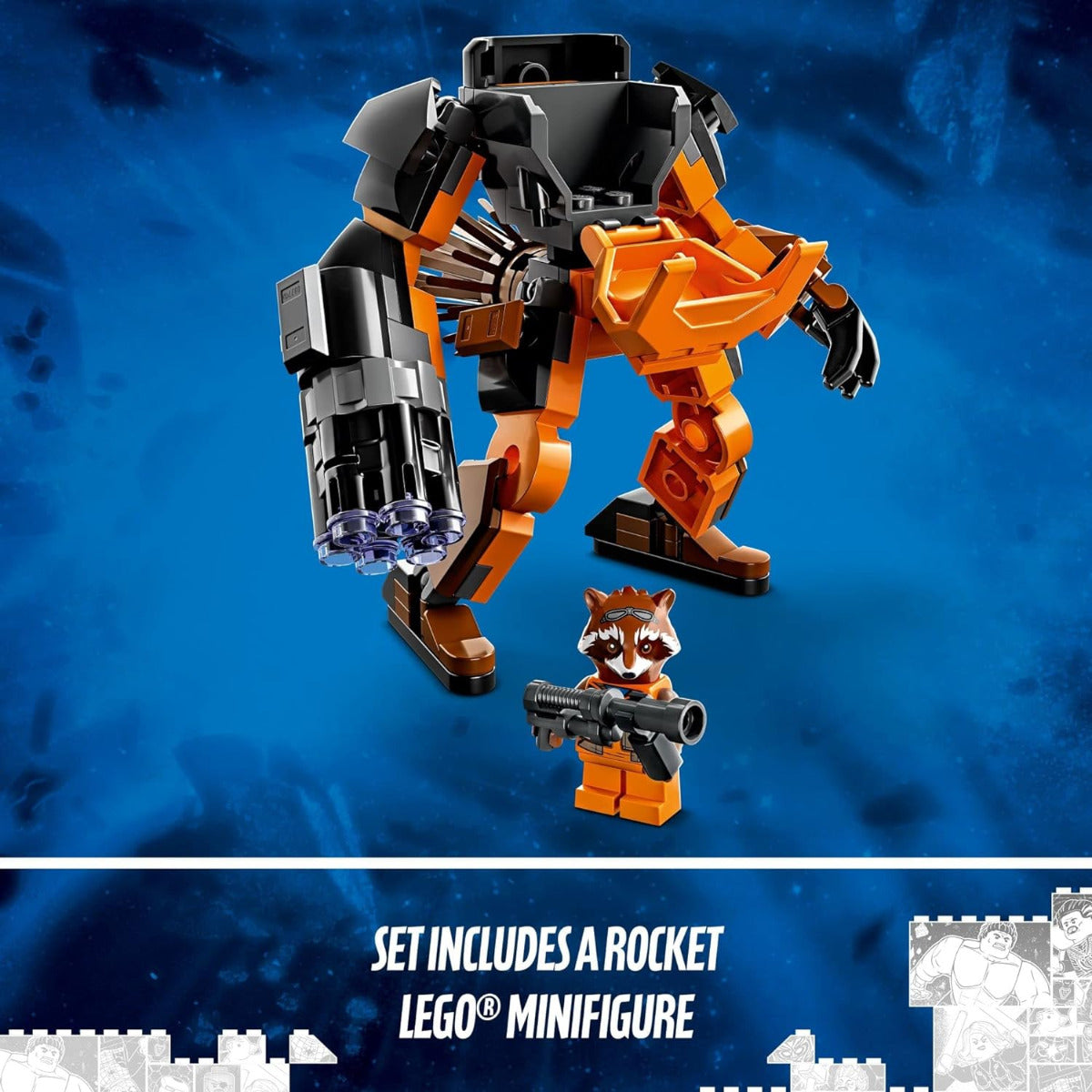 Buy Lego Marvel Rocket Mech Armor Set 76243 with 98pcs | Yallatoys.com