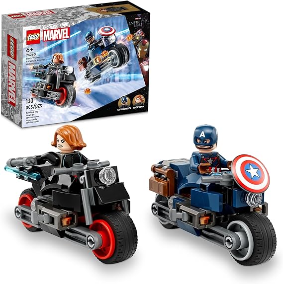 Buy Lego Marvel Black Widow and Captain America Motorcycles 76260 with 130pcs | Yallatoys.com