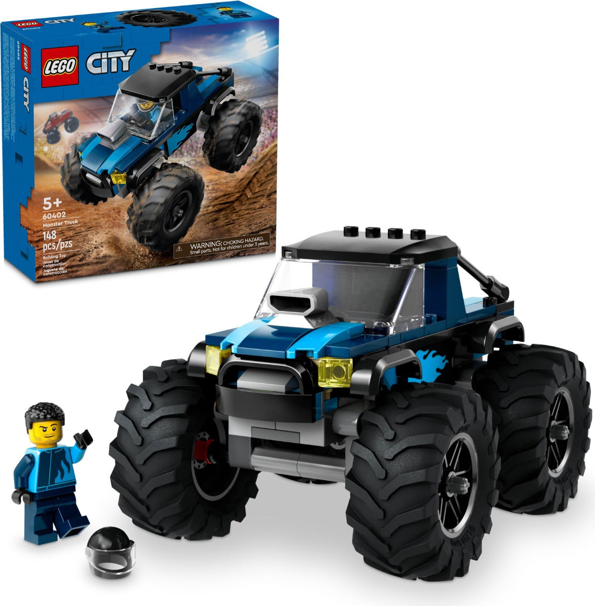 Buy Lego City Vehicles Blue Monster Truck 60402 with 148pcs | Yallatoys.com