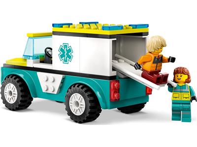 Buy Lego City Emergency Ambulance and Snowboarder Set 60403 with 79pcs | Yallatoys.com