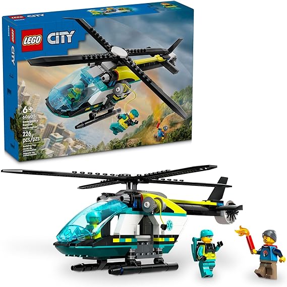 Buy Lego City Emergency Rescue Helicopter 60405 with 226pcs | Yallatoys.com