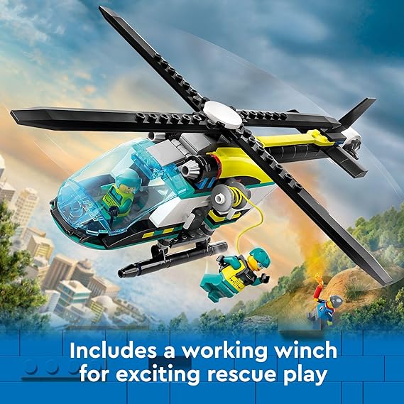 Buy Lego City Emergency Rescue Helicopter 60405 with 226pcs | Yallatoys.com