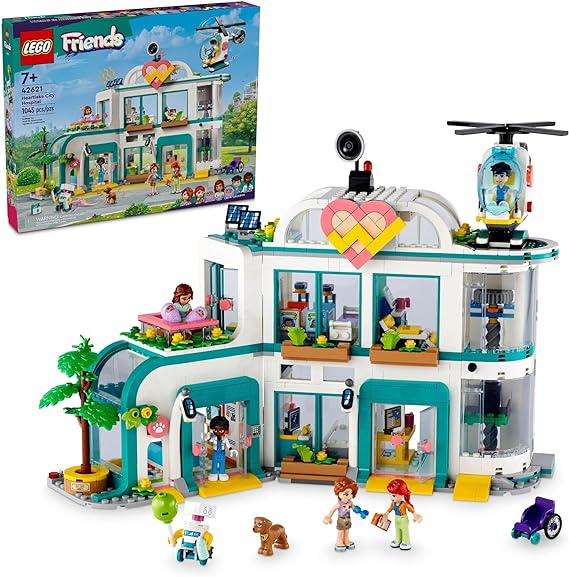 Buy Lego Friends Heartlake City Hospital and Helicopter Building Set 42621 with 1045pcs | Yallatoys.com