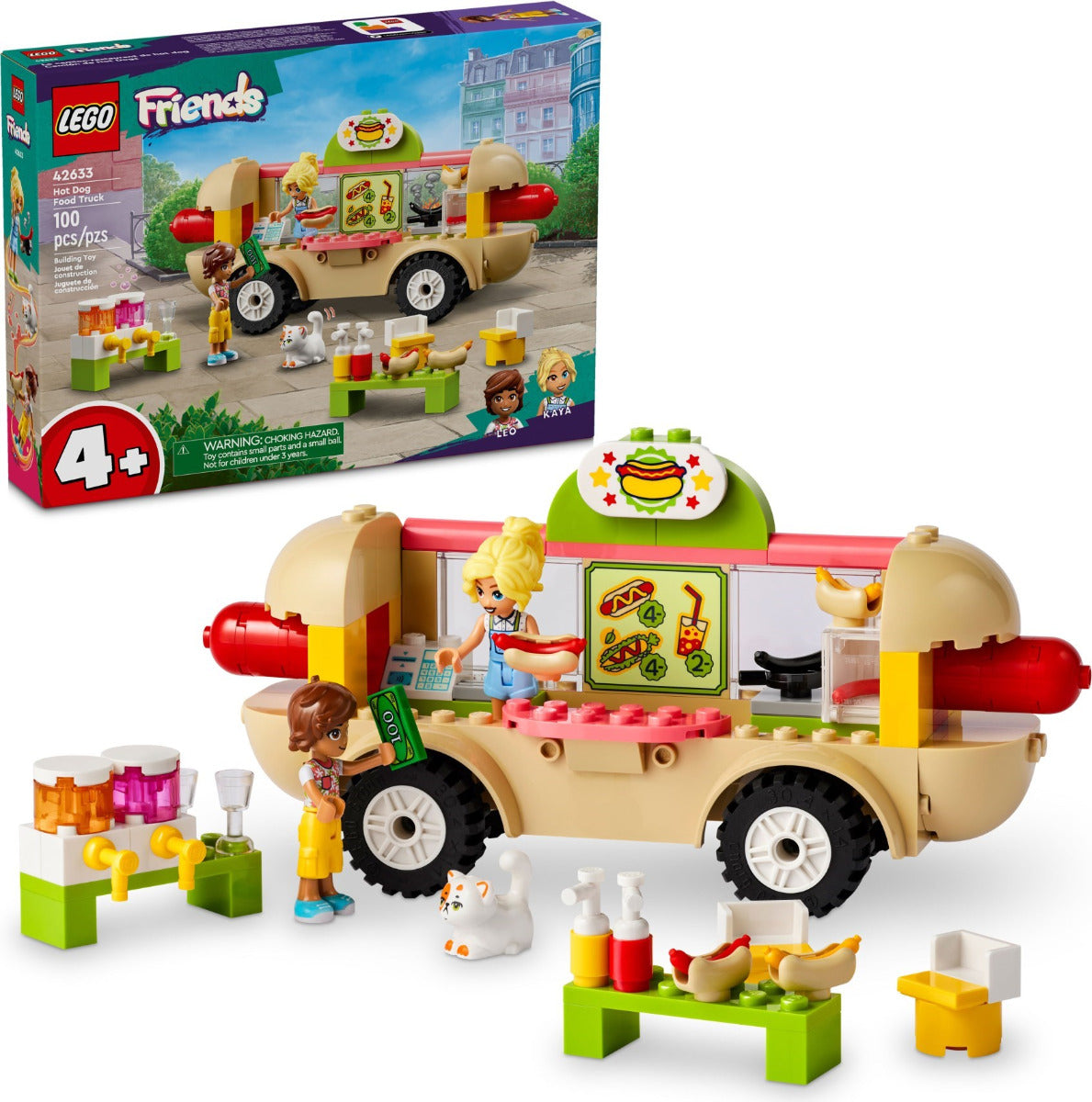Buy Lego Friends Hot Dog Food Truck Building Set 42633 with 100pcs | Yallatoys.com