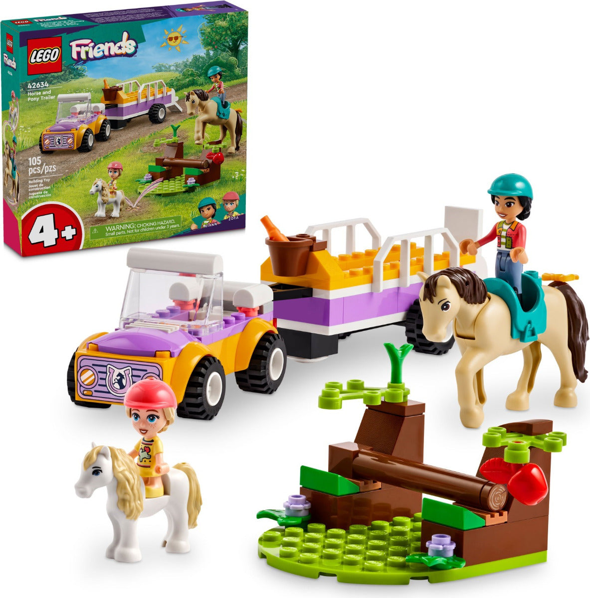 Buy Lego Friends Horse and Pony Trailer 42634 with 105pcs | Yallatoys.com