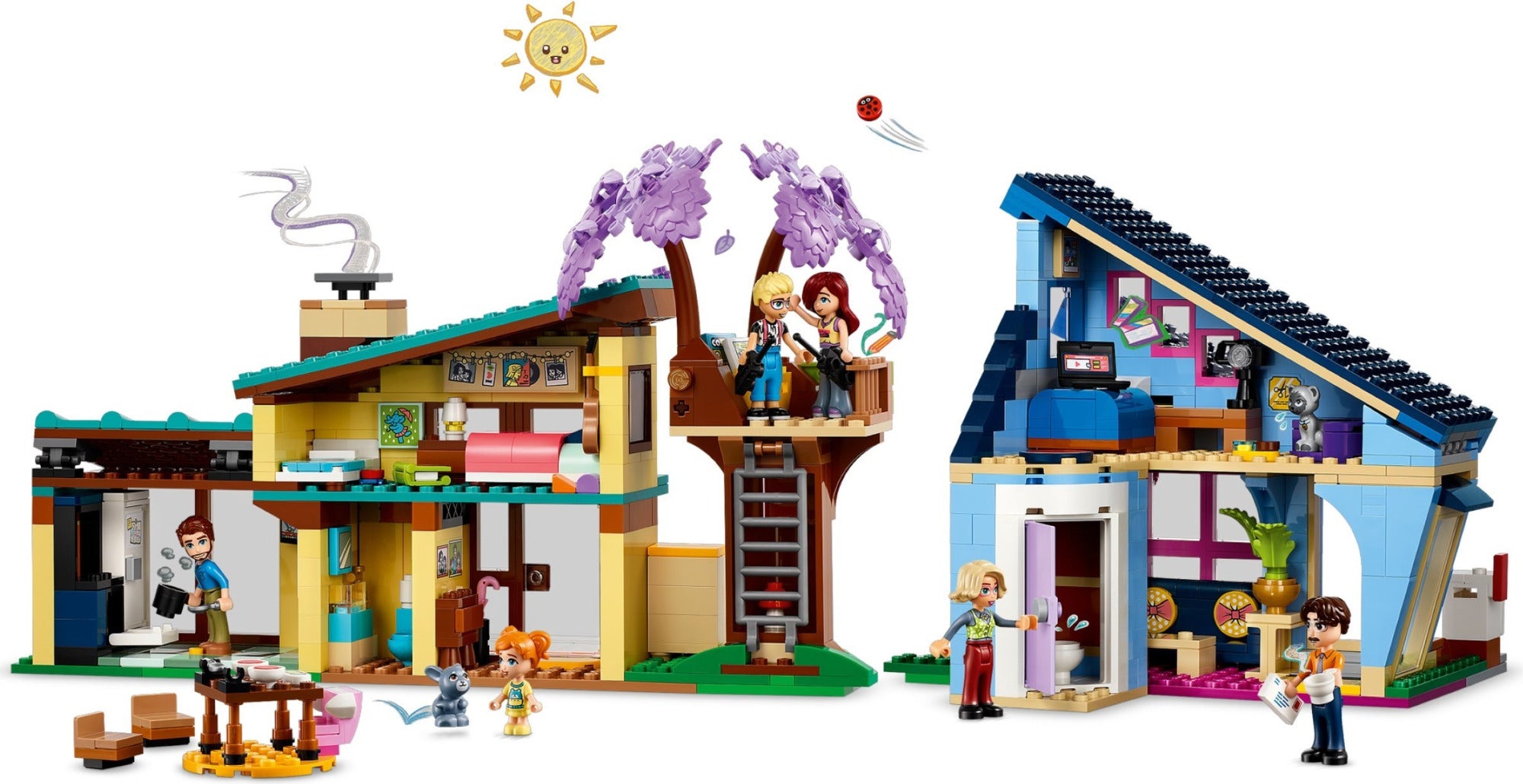Buy Lego Friends Olly and Paisley's Family Houses Building Set 42620 with 1126pcs | Yallatoys.com