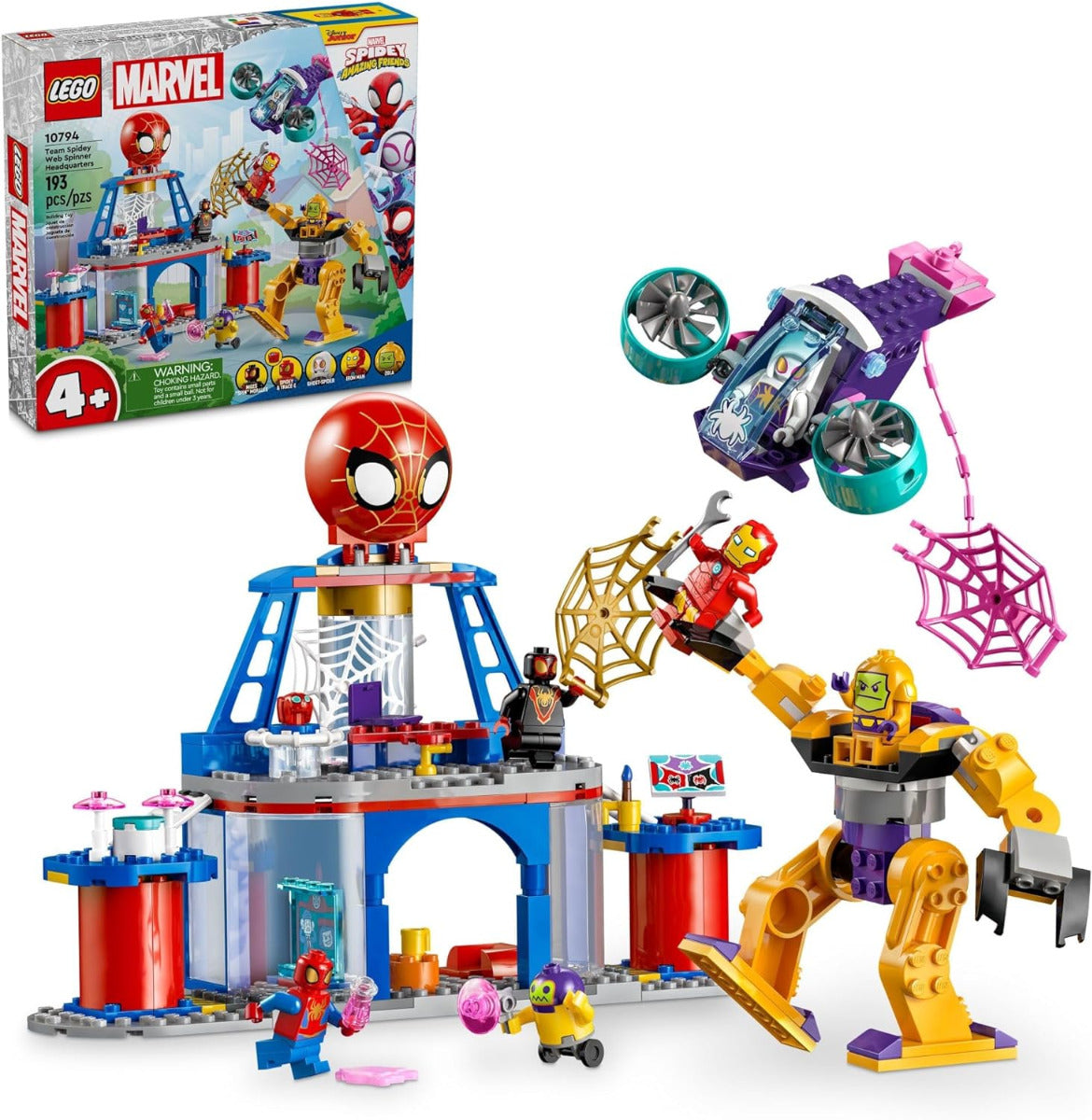 Buy Lego Marvel Team Spidey Web Spinner Headquarters 10794 with 193pcs | Yallatoys.com