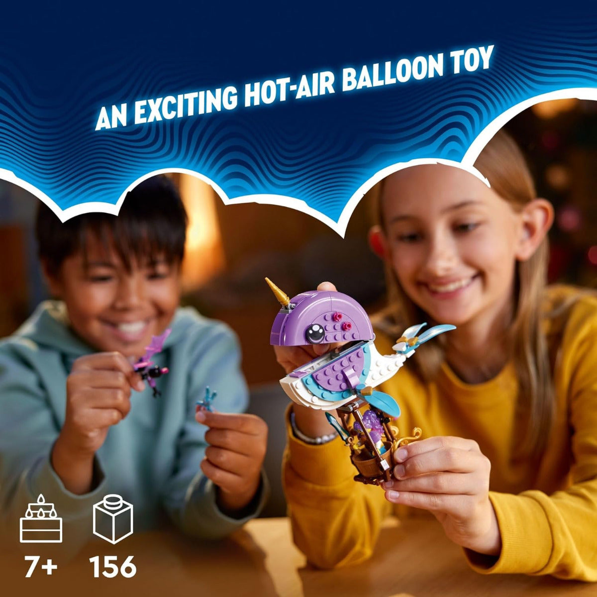 Buy Lego Dreamzzz Izzies Narwhal Hot-Air Balloon 71472 with 156pcs | Yallatoys.com