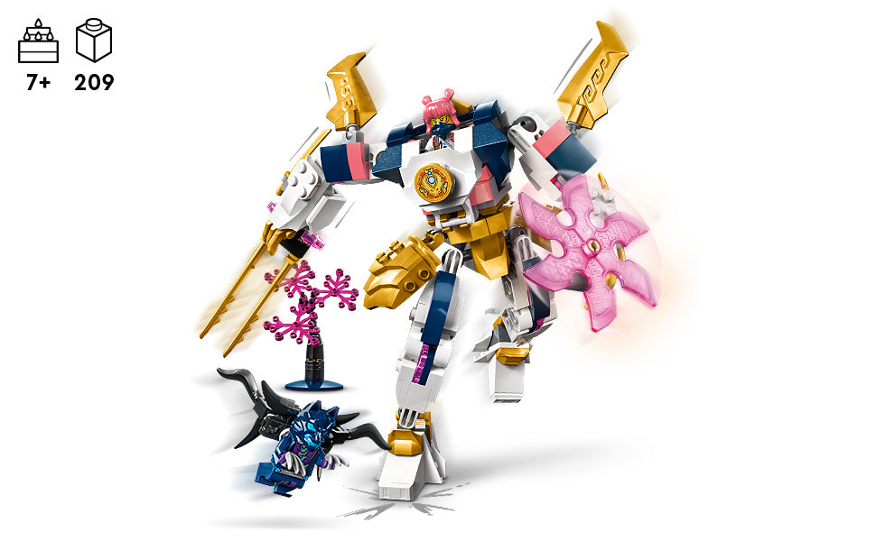 Buy Lego Ninjago Soras Elemental Tech Mech Action Figure Building Set 71807 with 209pcs | Yallatoys.com