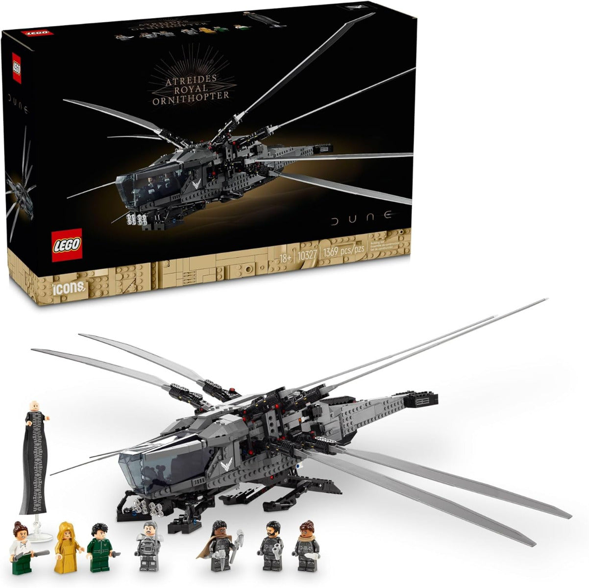 Buy Lego Icons Dune Atreides Royal Ornithopter 10327 with 1369pcs | Yallatoys.com