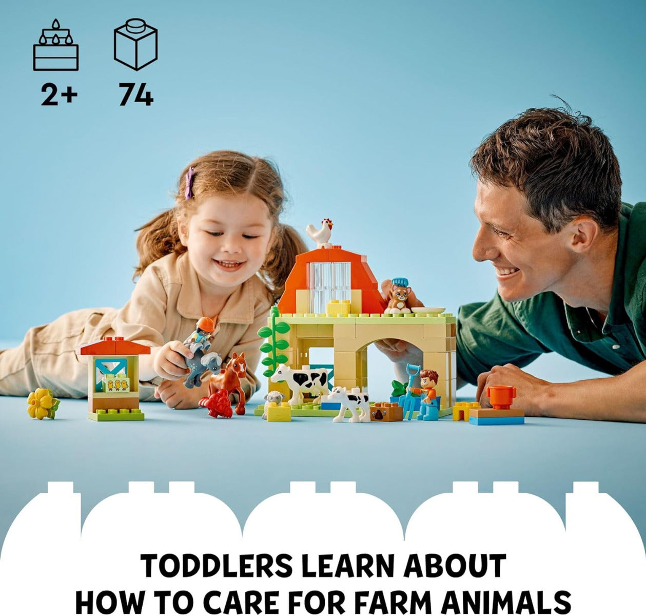 Buy Lego Duplo Town Caring for Animals at The Farm 10416 with 74pcs | Yallatoys.com