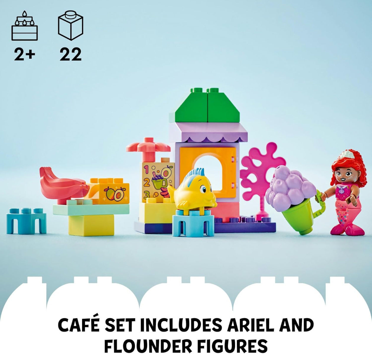 Buy Lego Duplo Disney Ariel and Flounders Cafe Stand 10420 With 22pcs | Yallatoys.com