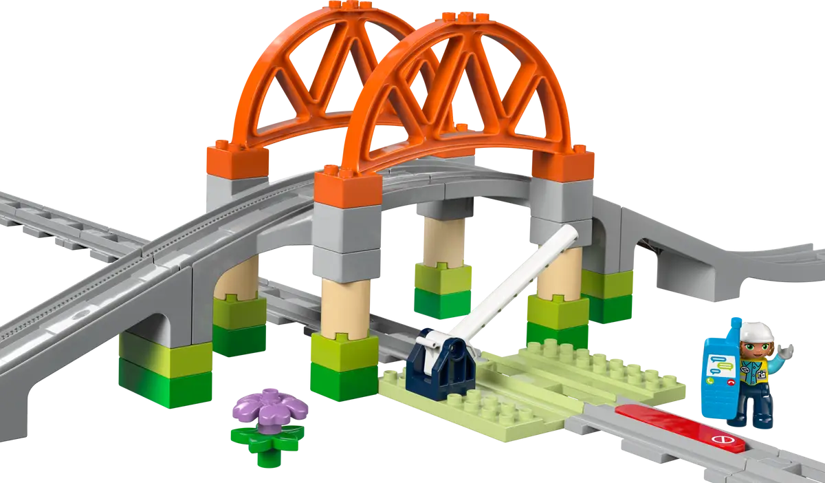 Buy Lego Duplo 10426 Train Bridge and Tracks Expansion Set | Yallatoys.com