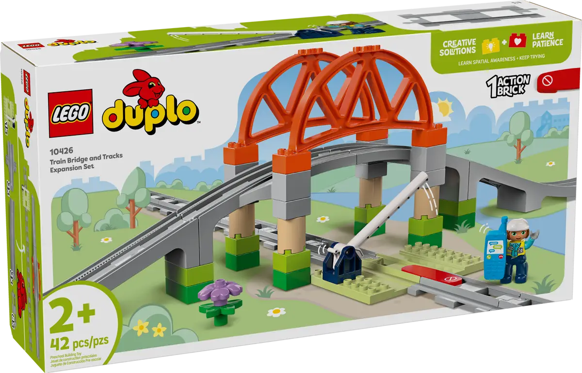 Buy Lego Duplo 10426 Train Bridge and Tracks Expansion Set | Yallatoys.com