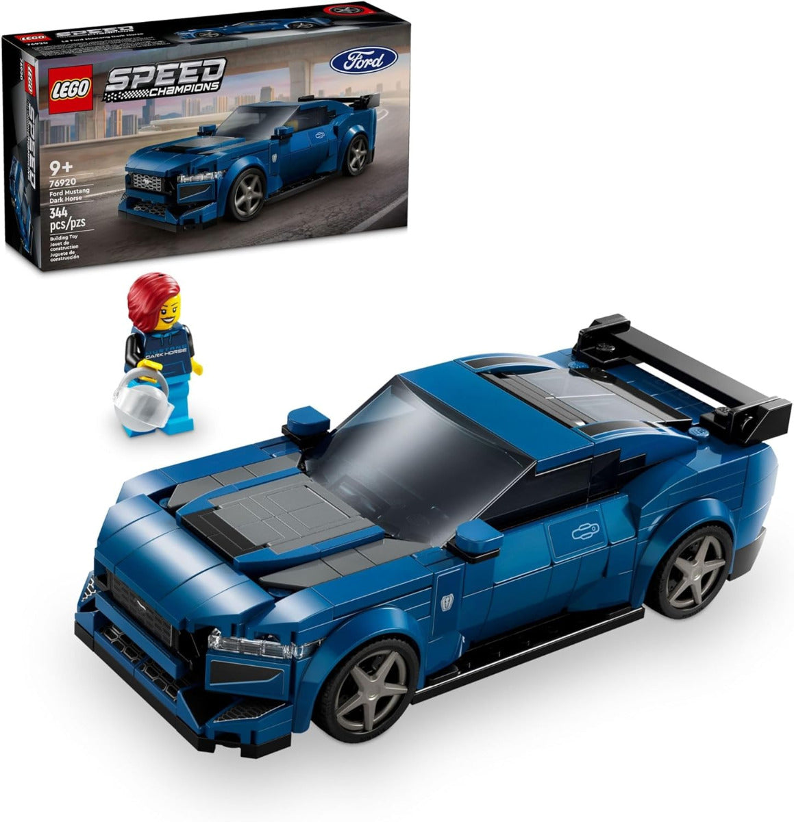 Buy Lego Speed Champions Ford Mustang Dark Horse Sports 76920 with 344pcs | Yallatoys.com
