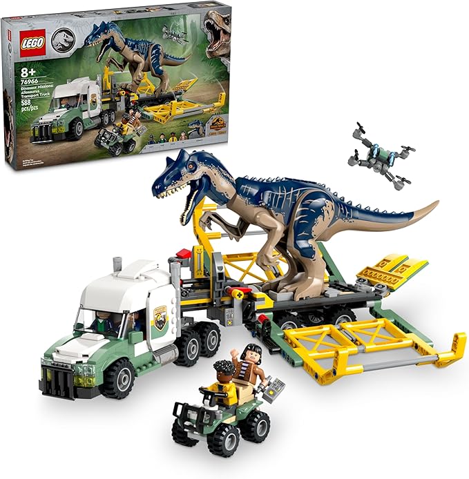 Buy Lego Jurassic World Dinosaur Missions Allosaurus Transport Truck 76966 With 588pcs | Yallatoys.com