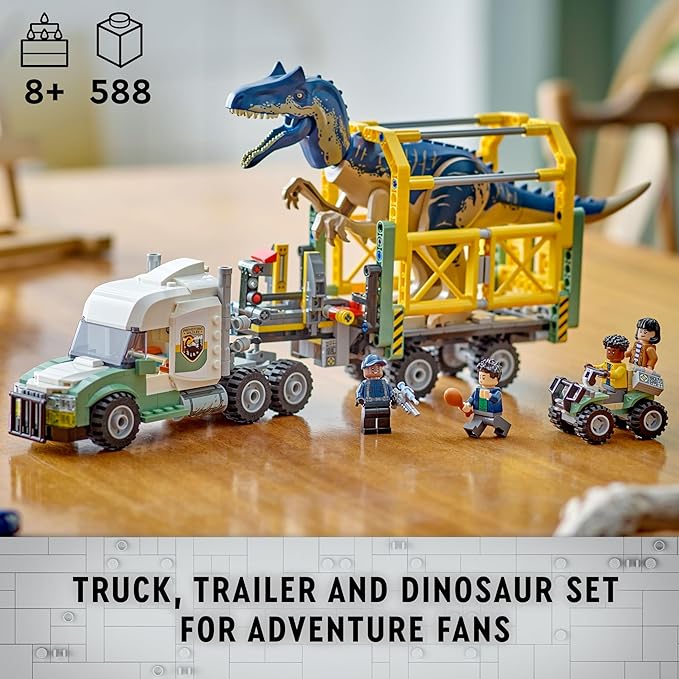 Buy Lego Jurassic World Dinosaur Missions Allosaurus Transport Truck 76966 With 588pcs | Yallatoys.com