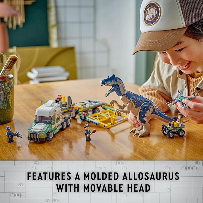 Buy Lego Jurassic World Dinosaur Missions Allosaurus Transport Truck 76966 With 588pcs | Yallatoys.com