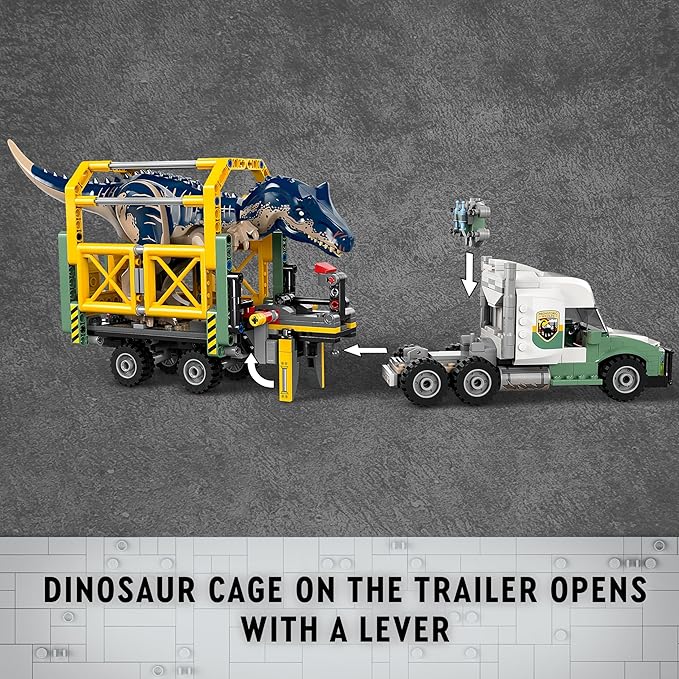 Buy Lego Jurassic World Dinosaur Missions Allosaurus Transport Truck 76966 With 588pcs | Yallatoys.com