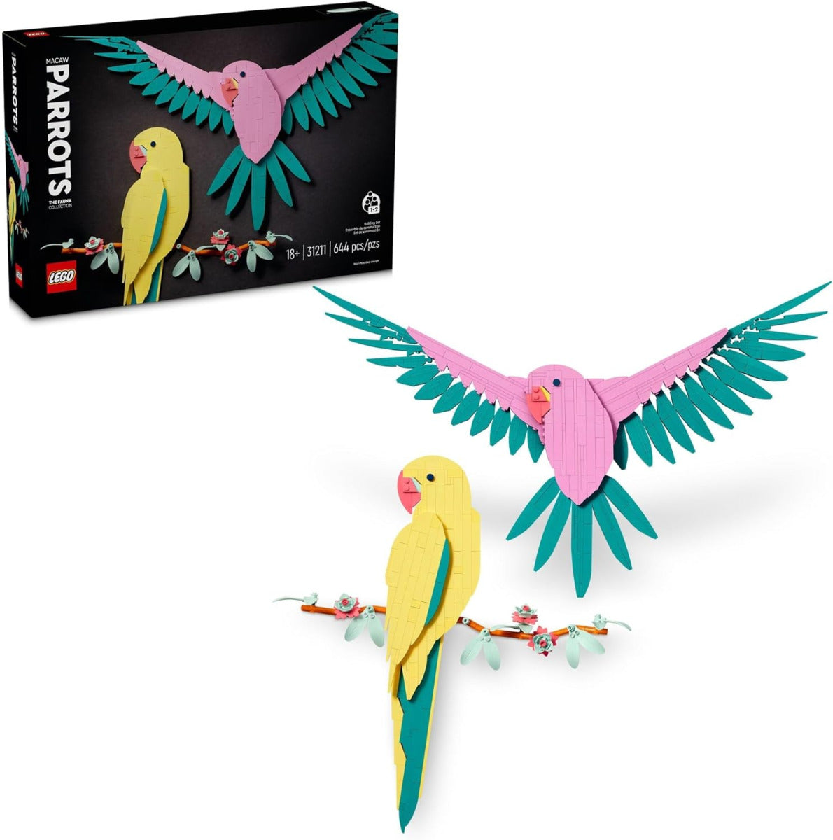 Buy Lego Art The Fauna Collection Macaw Parrots 31211 with 644pcs | Yallatoys.com