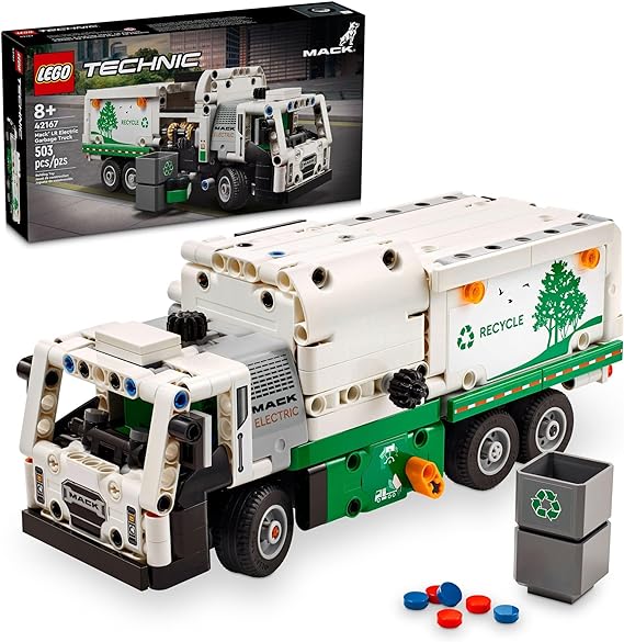 Buy Lego Technic Mack LR Electric Garbage Truck Building Set  42167 with 503pcs | Yallatoys.com