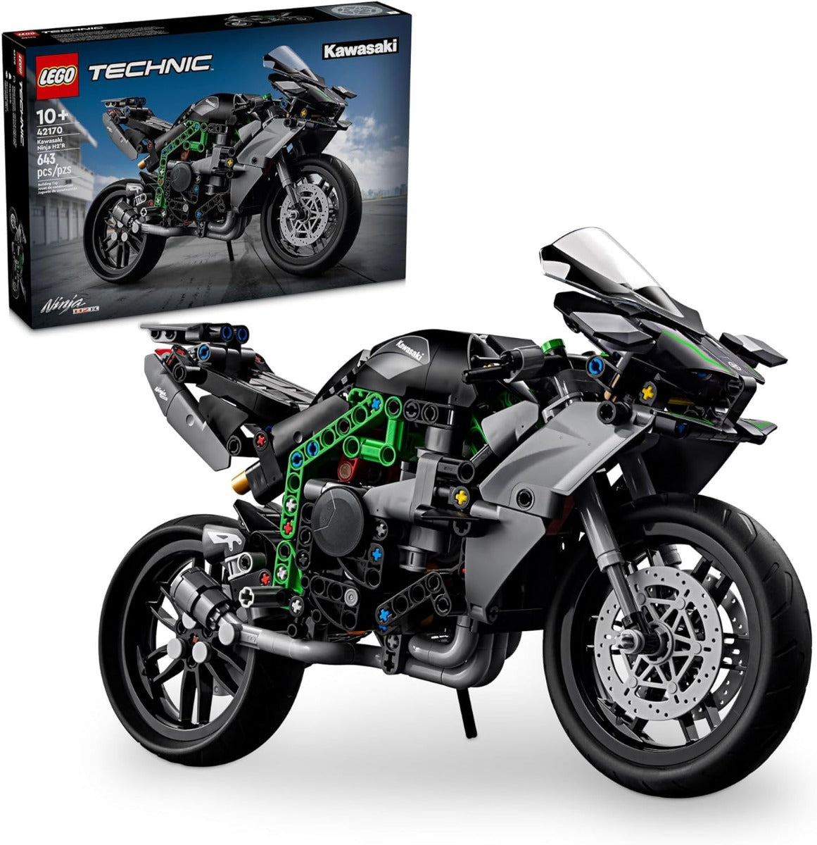 Buy Lego Technic Kawasaki Ninja H2R Motorcycle 42170 with 643pcs | Yallatoys.com