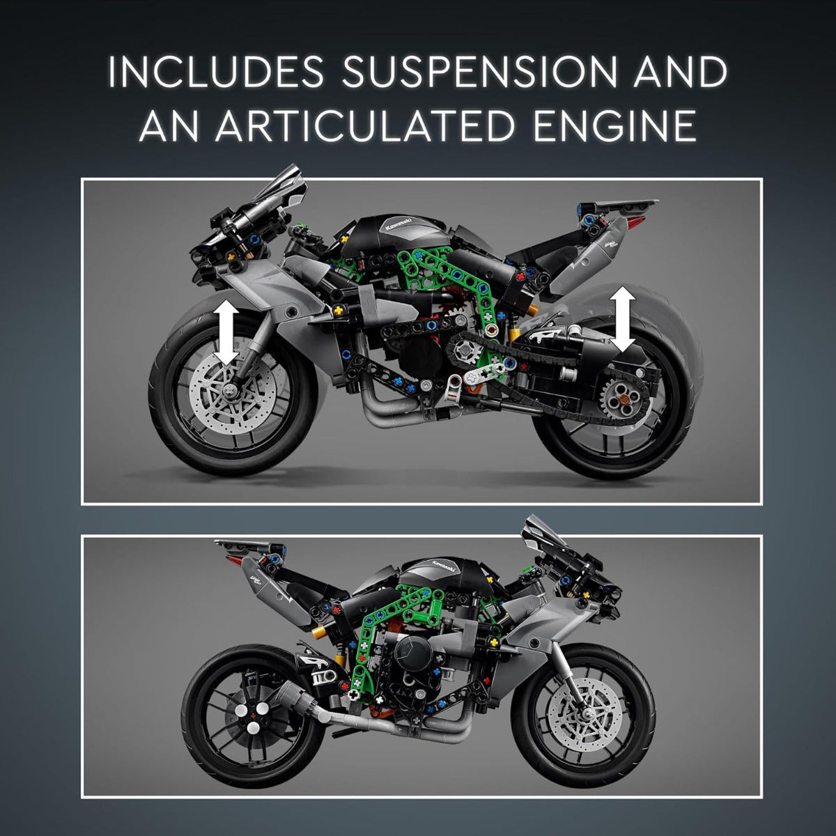 Buy Lego Technic Kawasaki Ninja H2R Motorcycle 42170 with 643pcs | Yallatoys.com