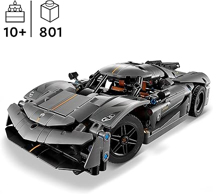 Buy Lego Technic Koenigsegg Jesko Absolut Grey Hypercar 42173 With 801pcs | Yallatoys.com