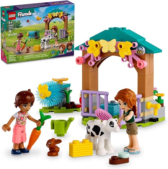 Buy Lego Friends Autumns Baby Cow Shed Farm Animal 42607 with 79pcs | Yallatoys.com