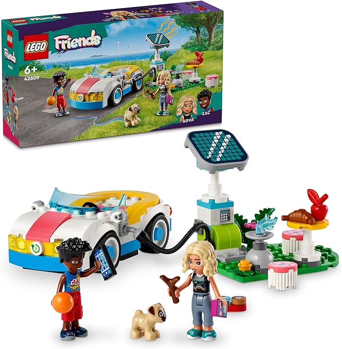 Buy Lego  Friends Electric Car and Charger Vehicle Building Set 42609 with 170pcs | Yallatoys.com