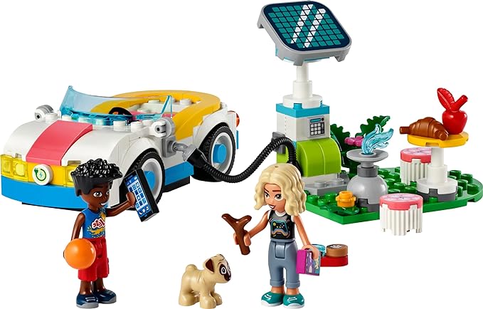 Buy Lego  Friends Electric Car and Charger Vehicle Building Set 42609 with 170pcs | Yallatoys.com