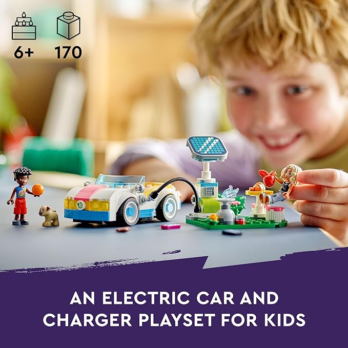 Buy Lego  Friends Electric Car and Charger Vehicle Building Set 42609 with 170pcs | Yallatoys.com