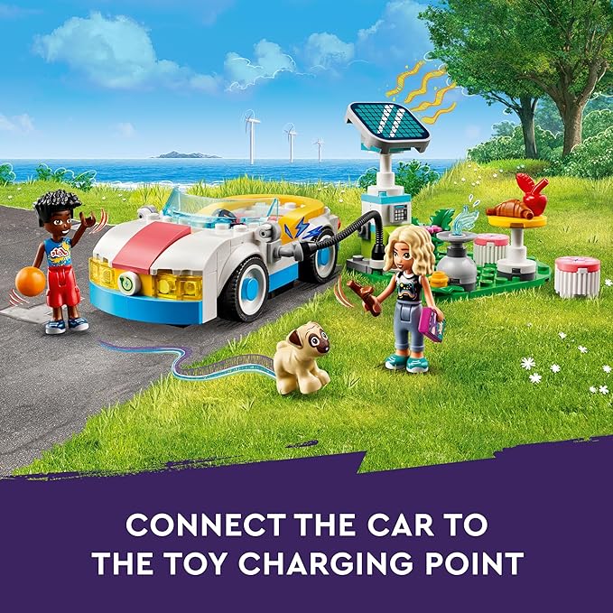 Buy Lego  Friends Electric Car and Charger Vehicle Building Set 42609 with 170pcs | Yallatoys.com
