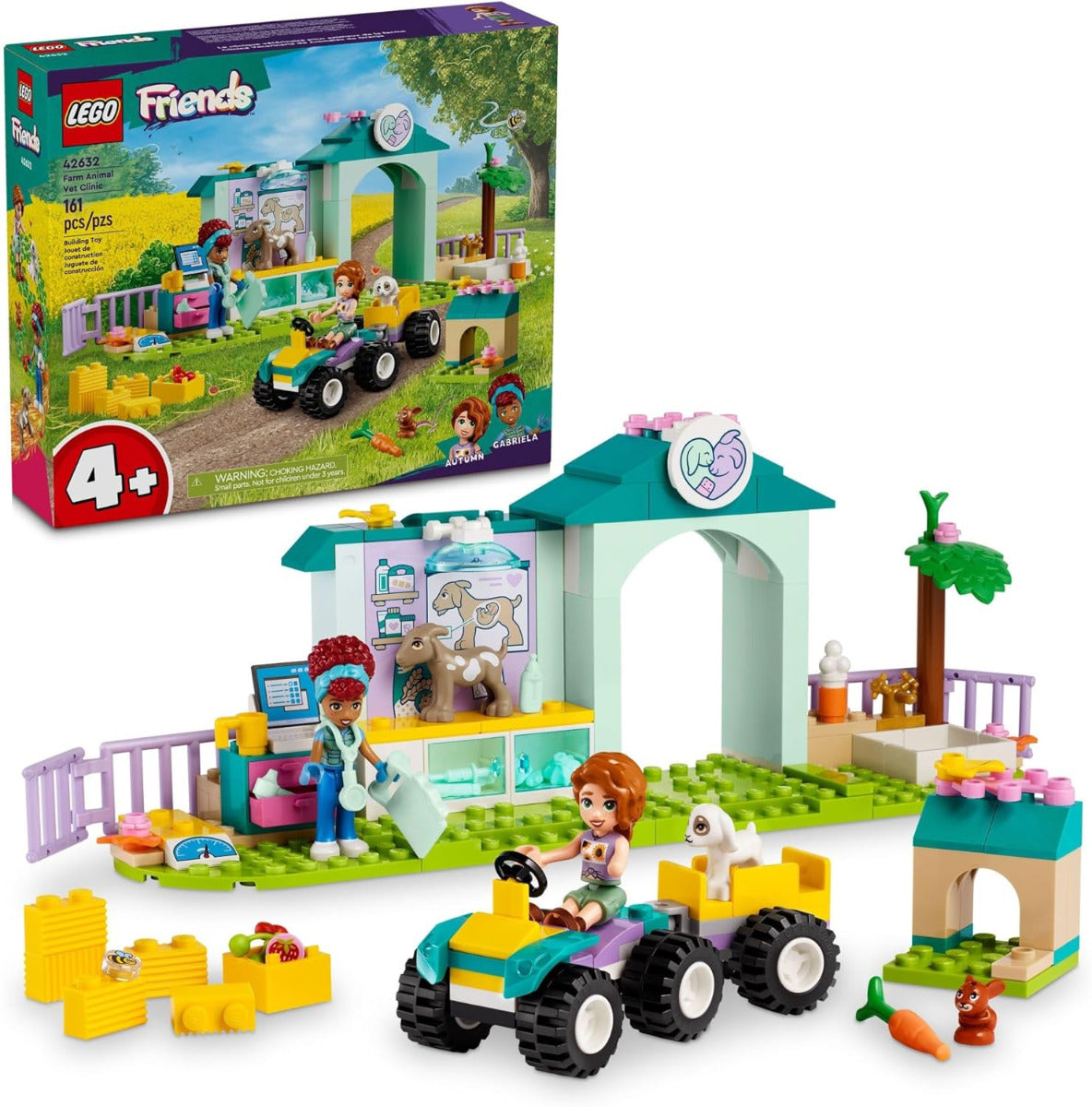 Buy Lego Friends Farm Animal Vet Clinic 42632 with 161pcs | Yallatoys.com