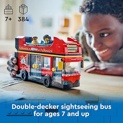 Buy Lego City Red Double Decker Sightseeing Bus 60407 With 384pcs | Yallatoys.com