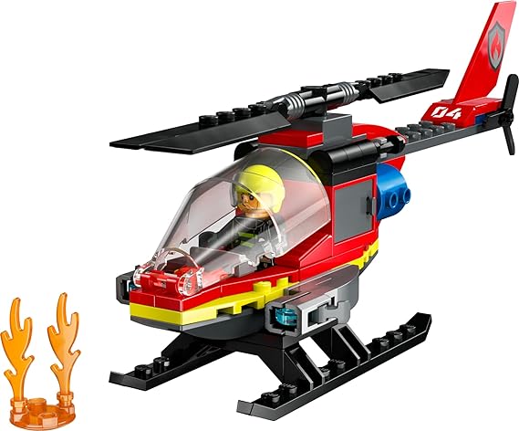 Buy Lego City Fire Rescue Helicopter Building Set 60411 with 85pcs | Yallatoys.com