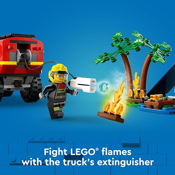Buy Lego City 4x4 Fire Truck with Rescue Boat Building Set 60412 with 301pcs | Yallatoys.com