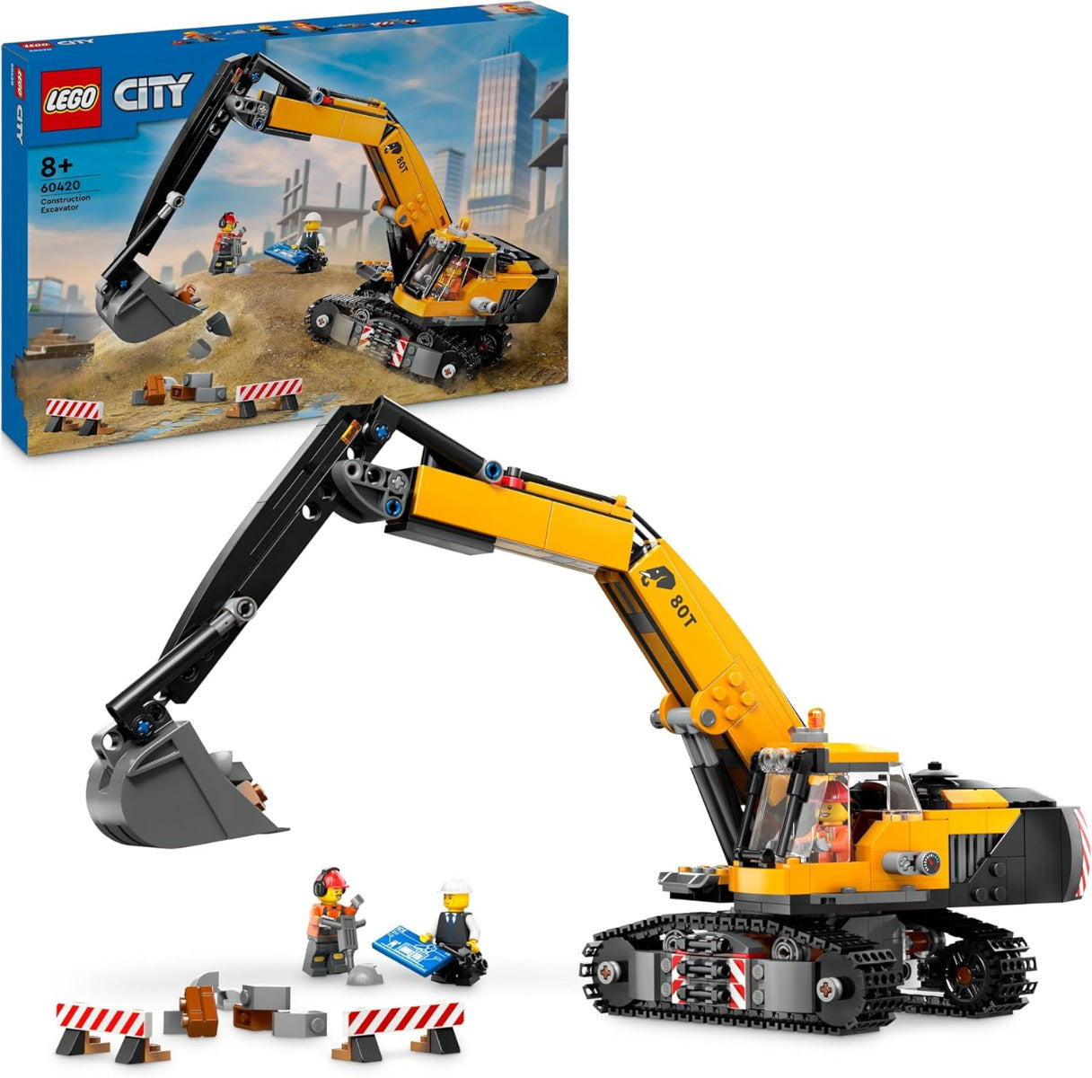 Buy Lego City Yellow Construction Excavator 60420 With 633pcs | Yallatoys.com
