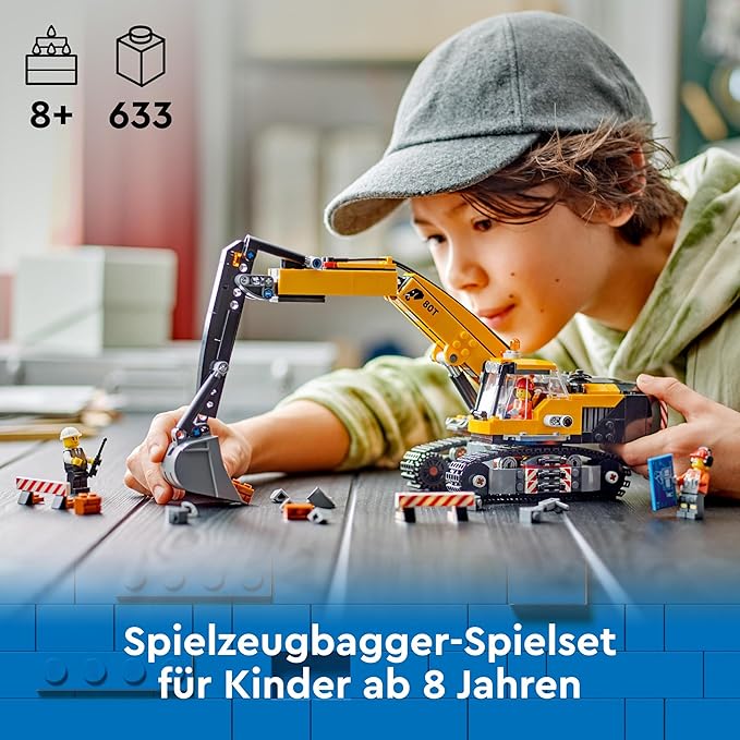 Buy Lego City Yellow Construction Excavator 60420 With 633pcs | Yallatoys.com